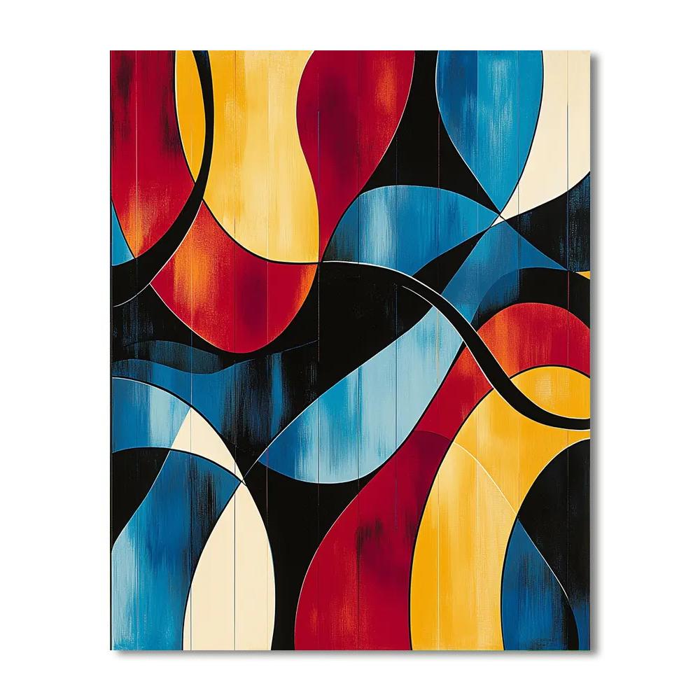 Joan Miró Inspired Harmony In Abstract  Number Painting