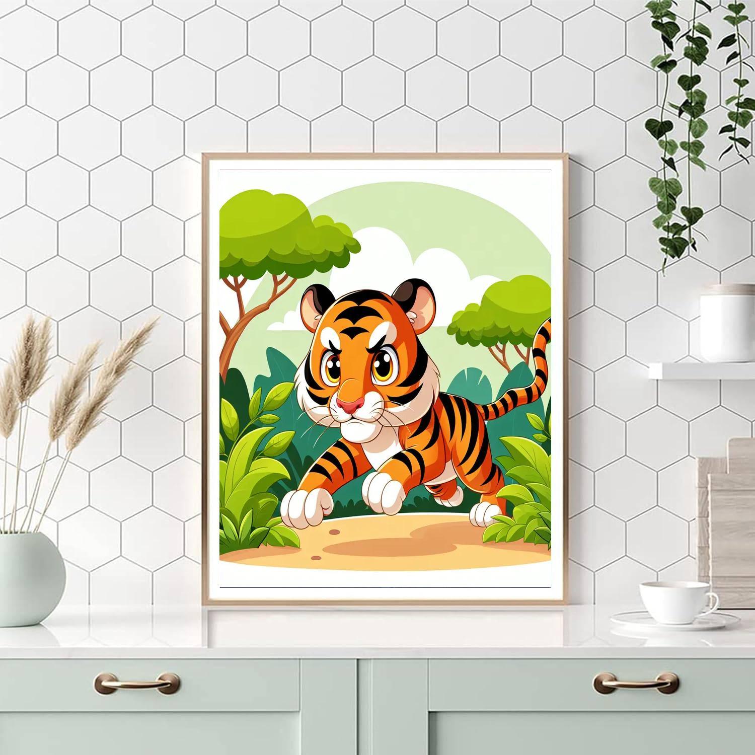 Fierce Tiger Painting By Numbers Kit