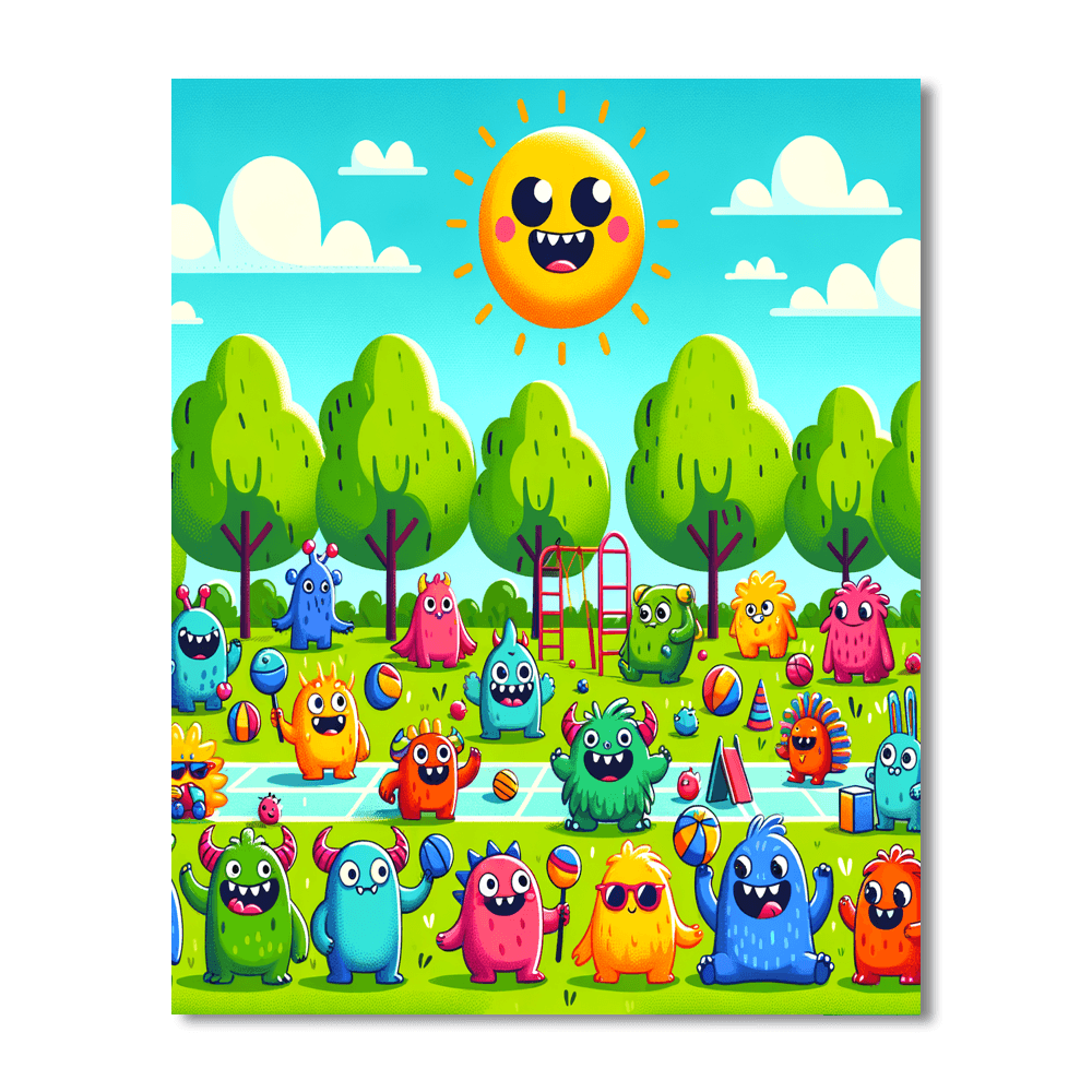 Friendly Monsters Playtime Paint By Color