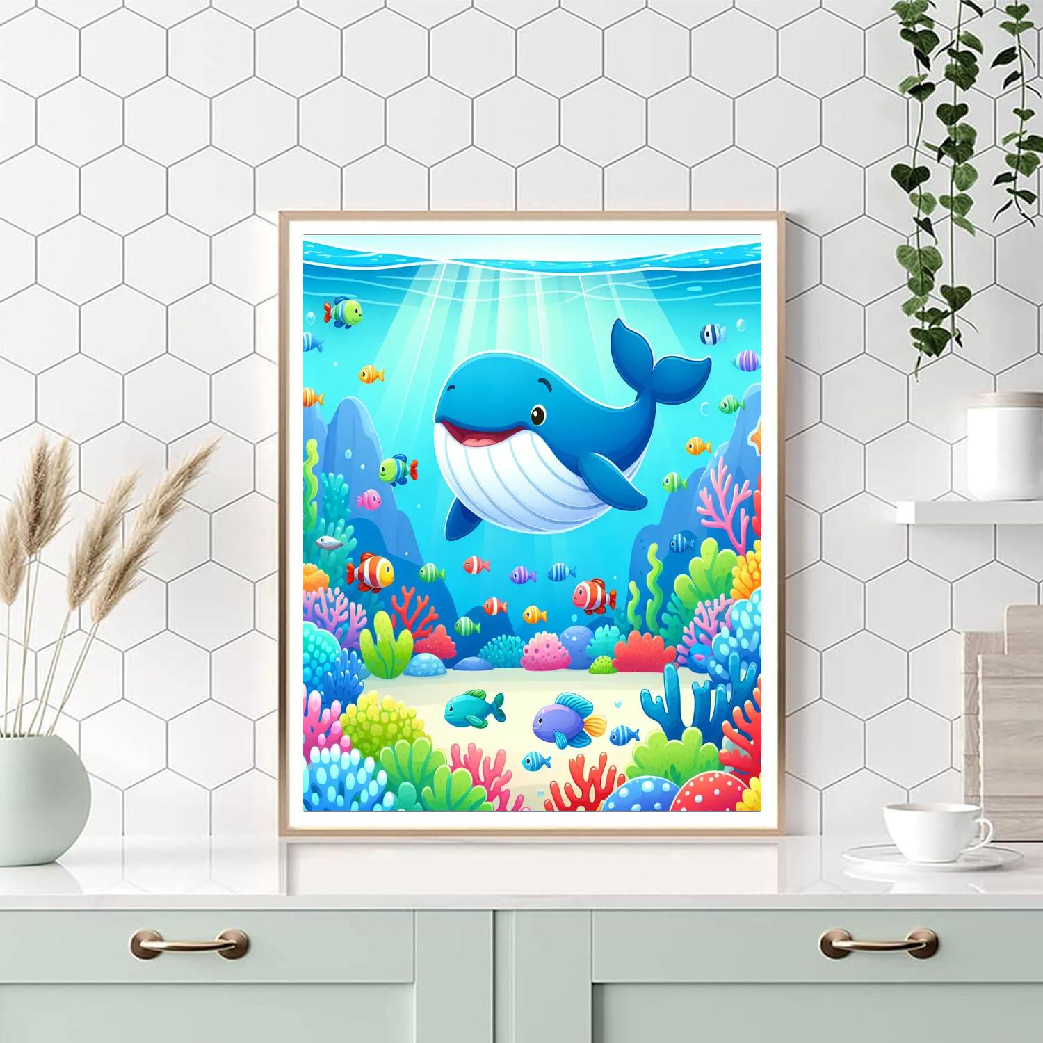 Wonderland Whale Painting By Numbers Kit