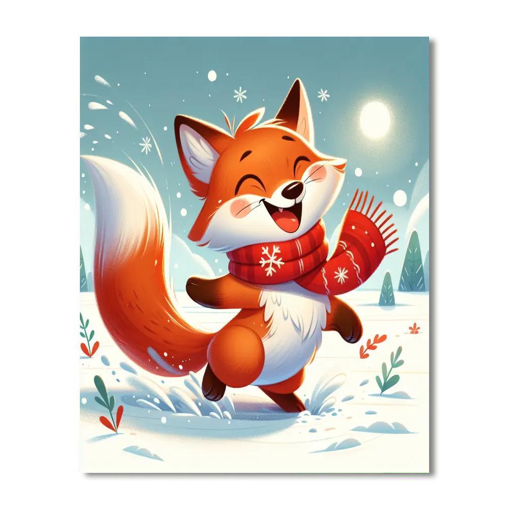 Merry Winter Fox Paint By Numbers Kits