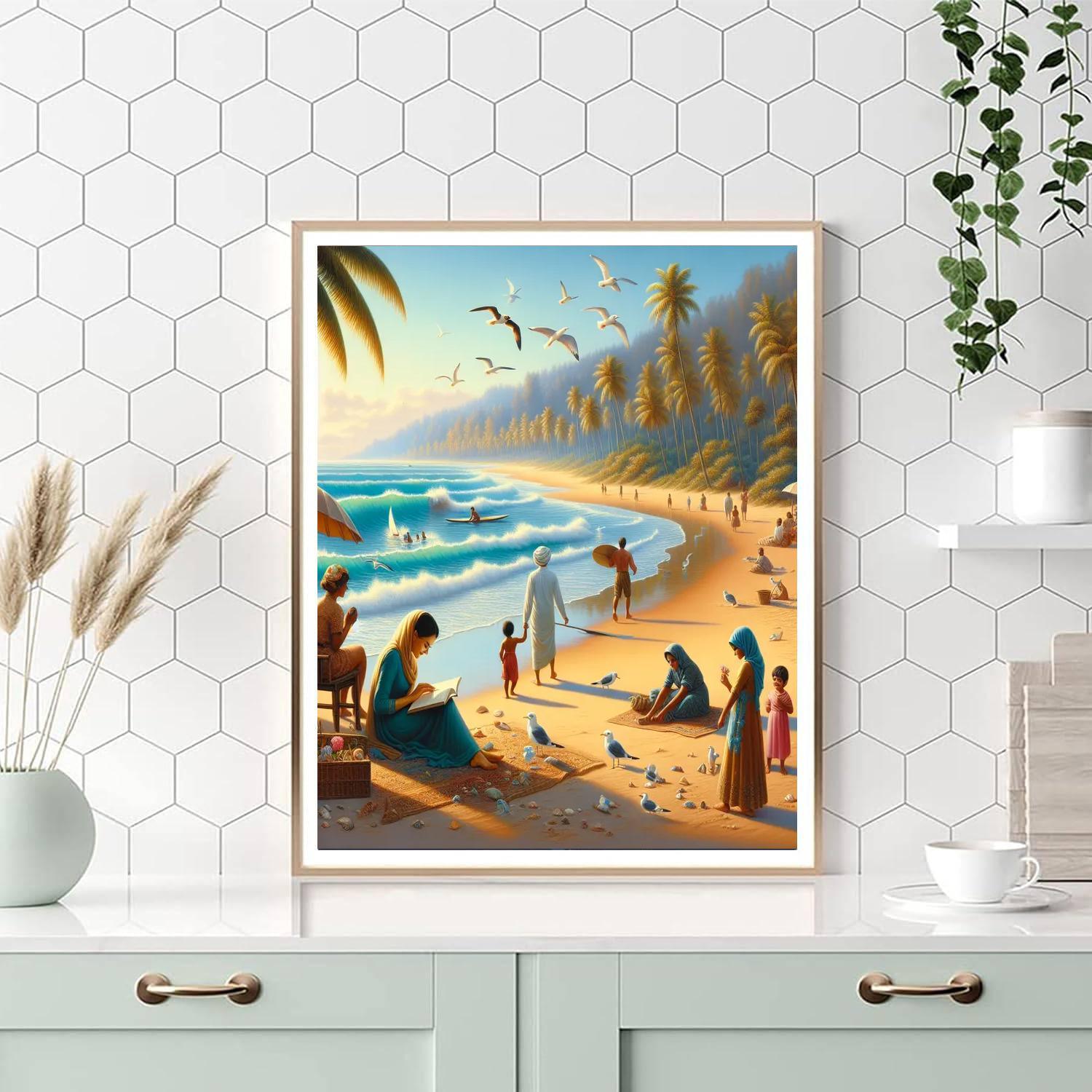 Nostalgic Seaside Painting Number Kit