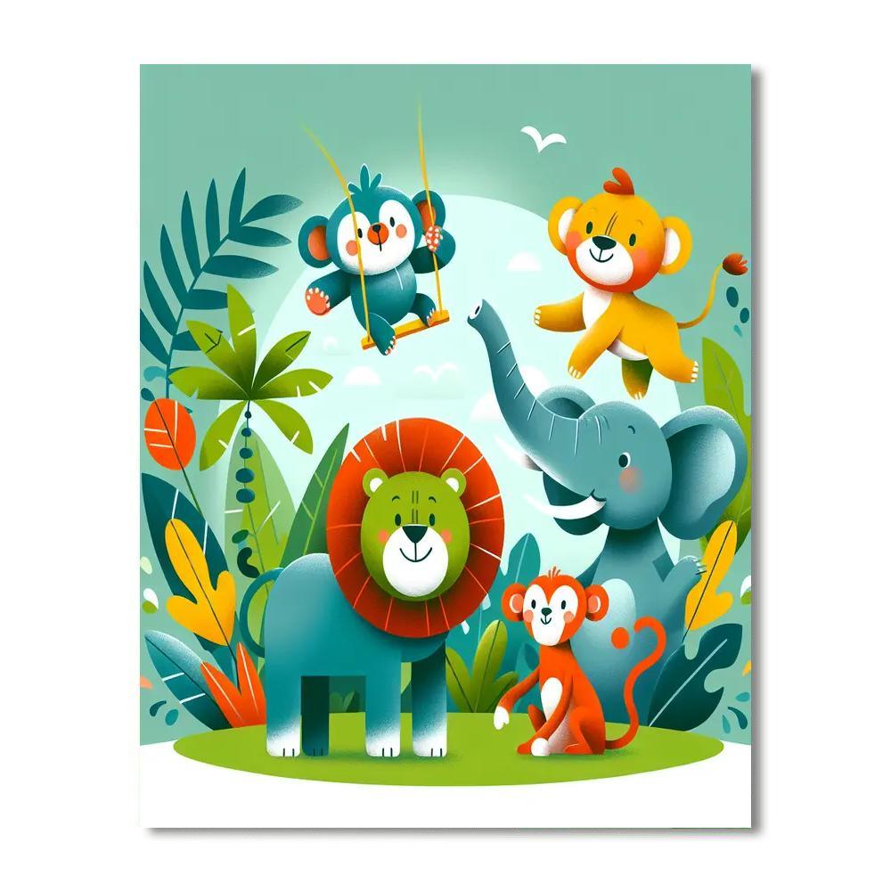 Adventures Of The Jungle Safari Paint By Number