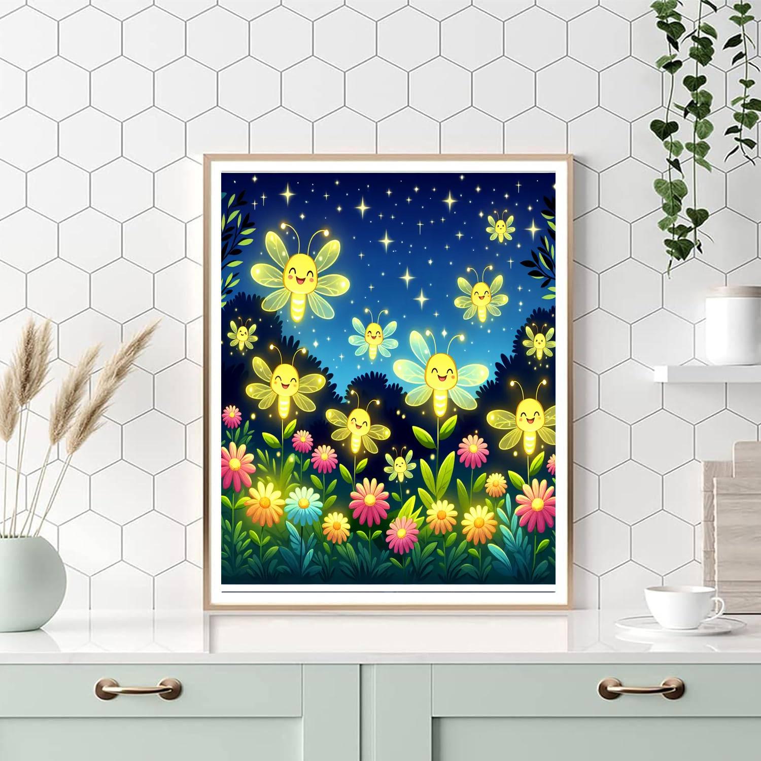 Merry Firefly Festival Paint By Numbers Art