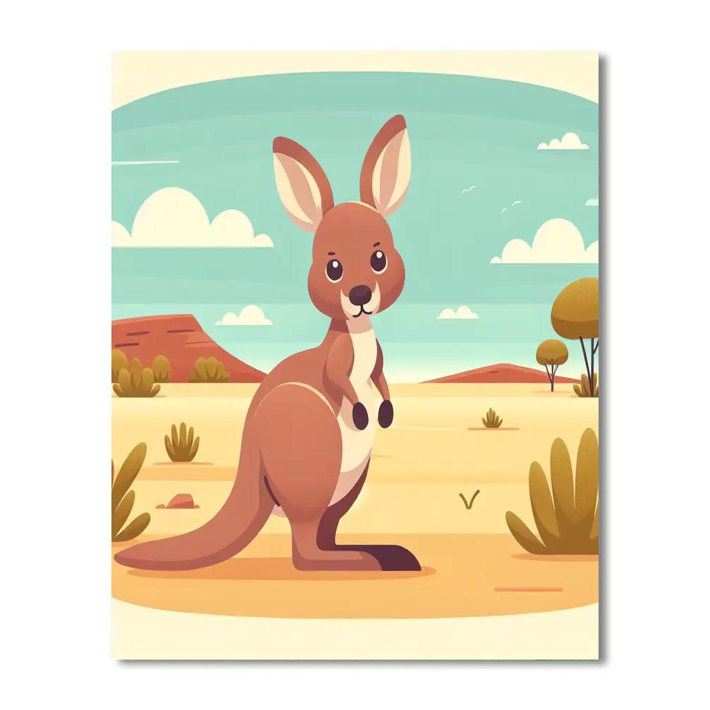 Witty Wallaroo Paint By Numbers Art