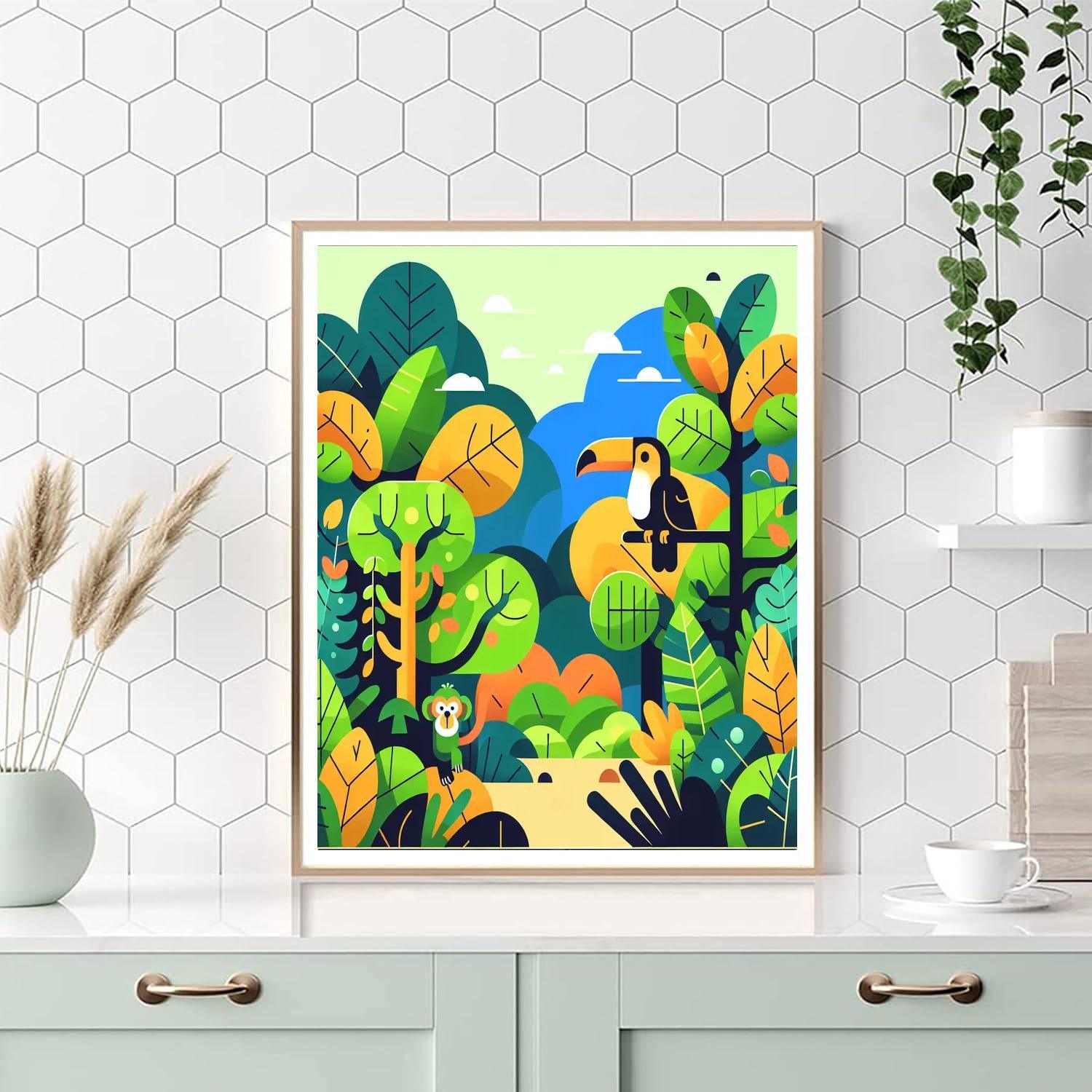 Rainforest Friends Painting By Numbers Kit