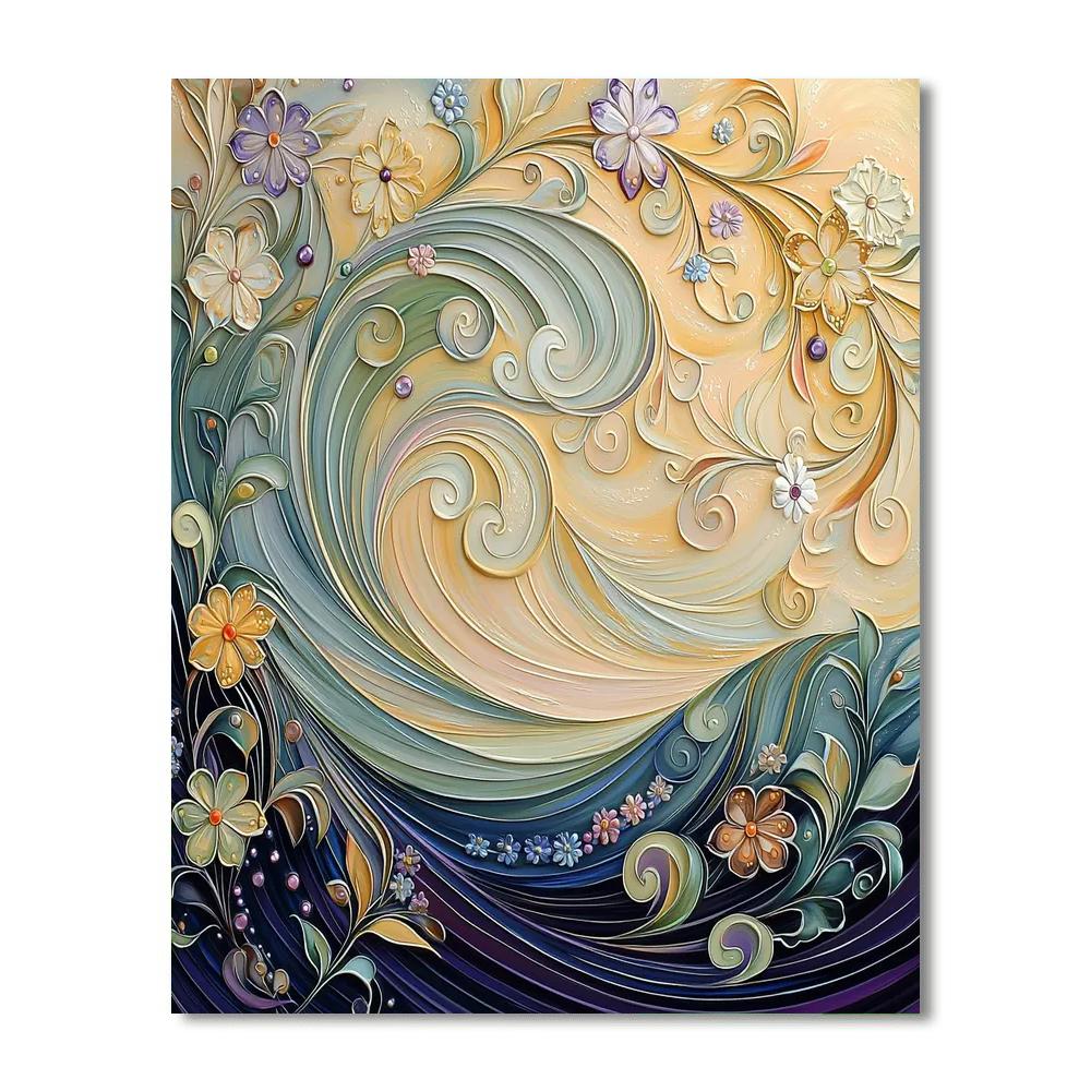Alphonse Mucha Inspired Waves Of Whimsy  Painting Number Kit