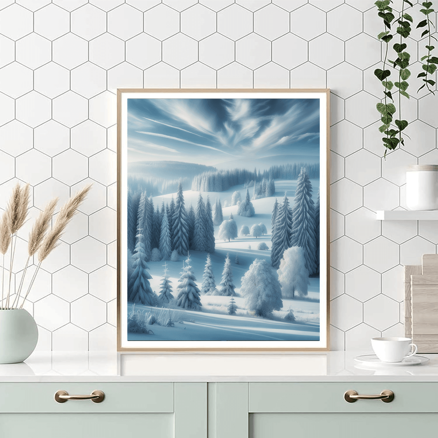 Winter's Whisper Landscape Paint By Number