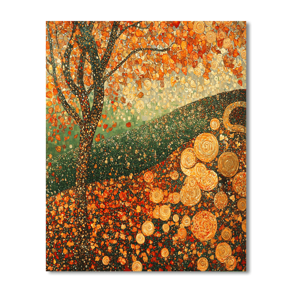 Gustav Klimt Inspired The Dance Of Autumn Leaves  Paint By Numbers Kits