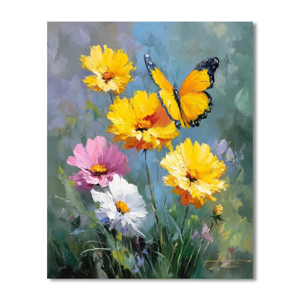 Harmony In The Butterfly Garden Painting Number Kit