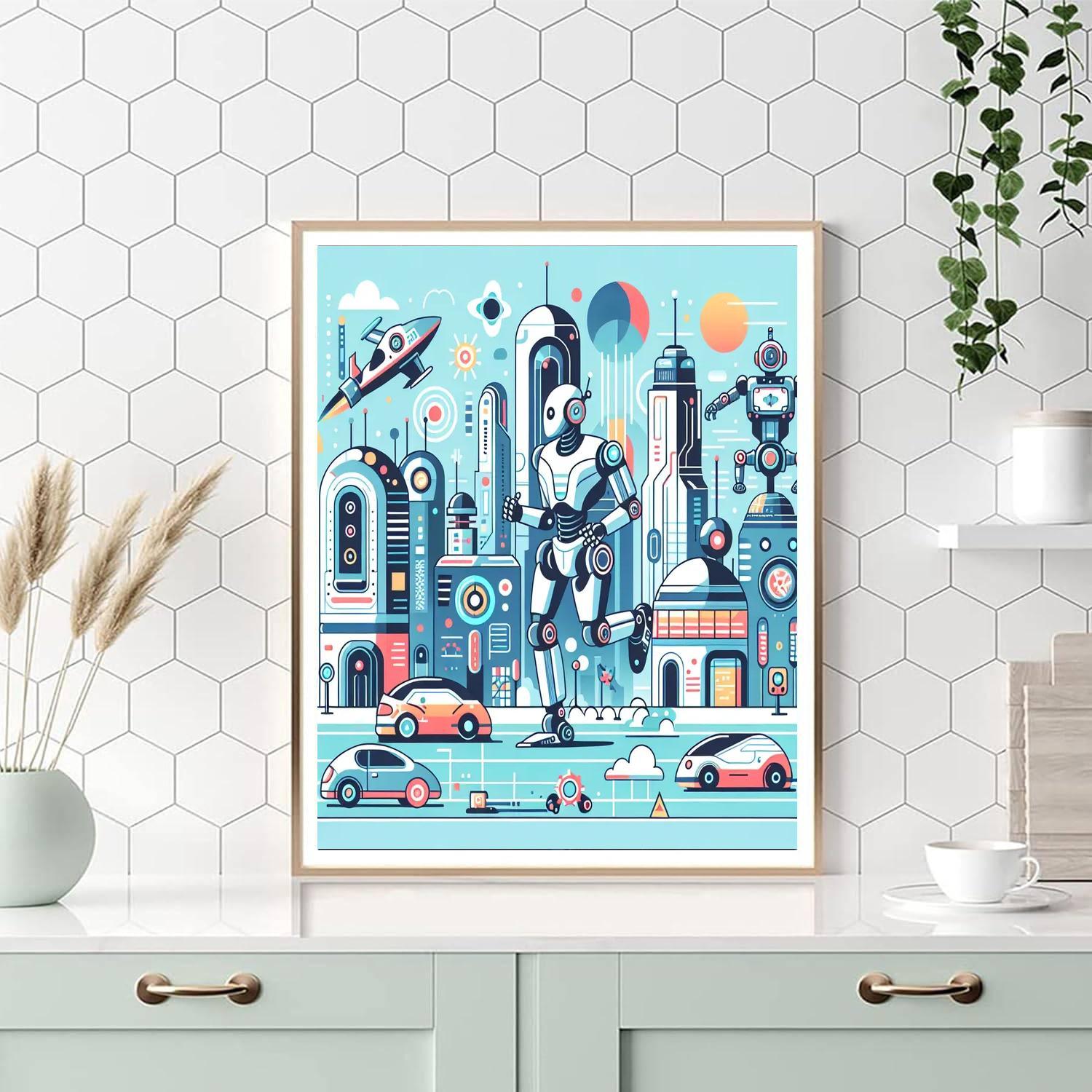 Cybernetic Robot Revolution Numbered Painting Kits