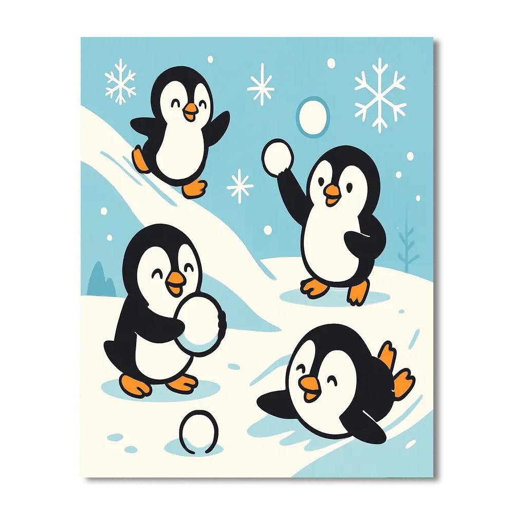 Adventurous Penguin Squad DIY Paint By Numbers