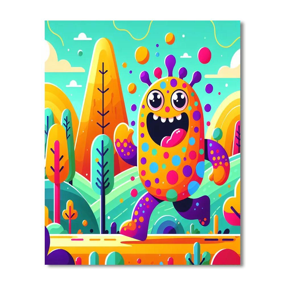 Monster Mayhem Paint By Numbers Art