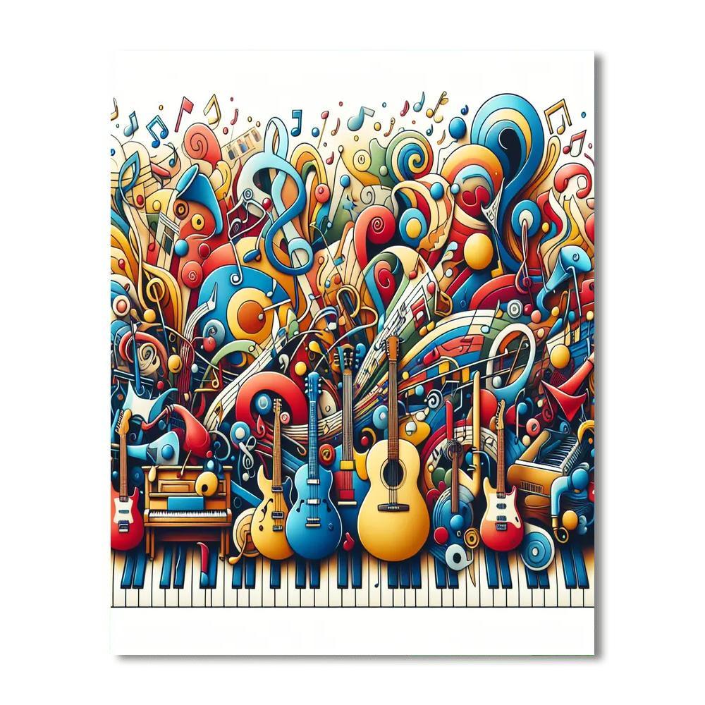 Vibrant Music Symphony Paint By Numbers