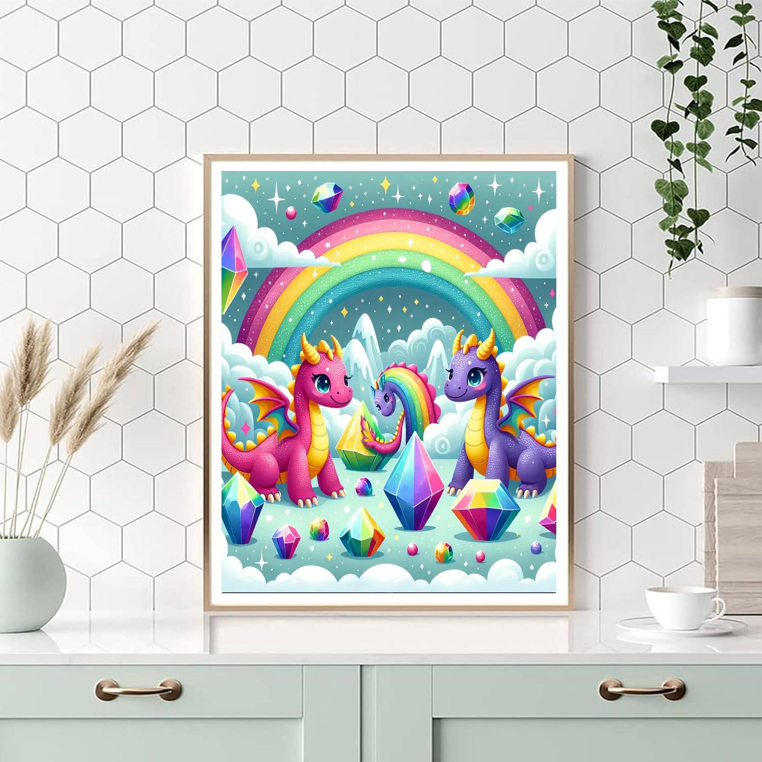 Rainbow Dragon Discovery Numbered Painting Kits