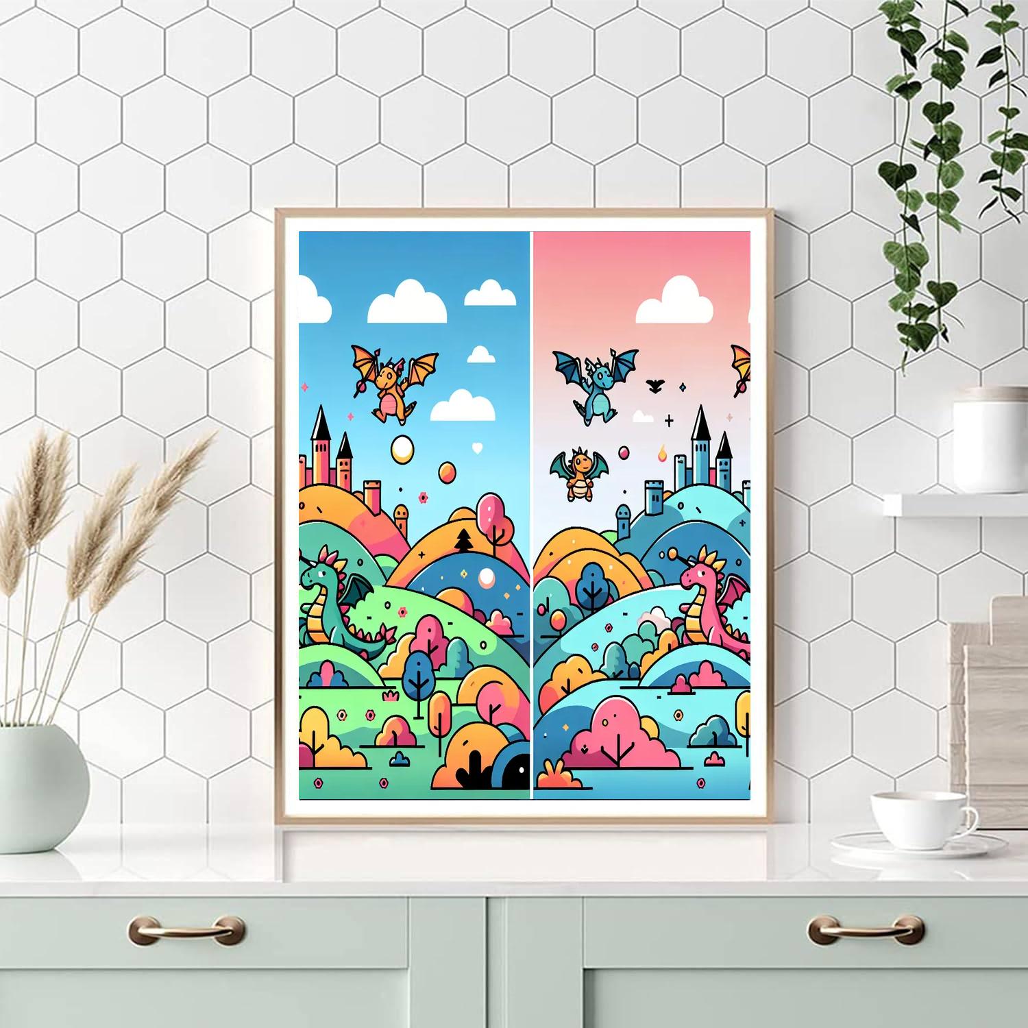 Magic Dragon Land Numbered Painting Kits