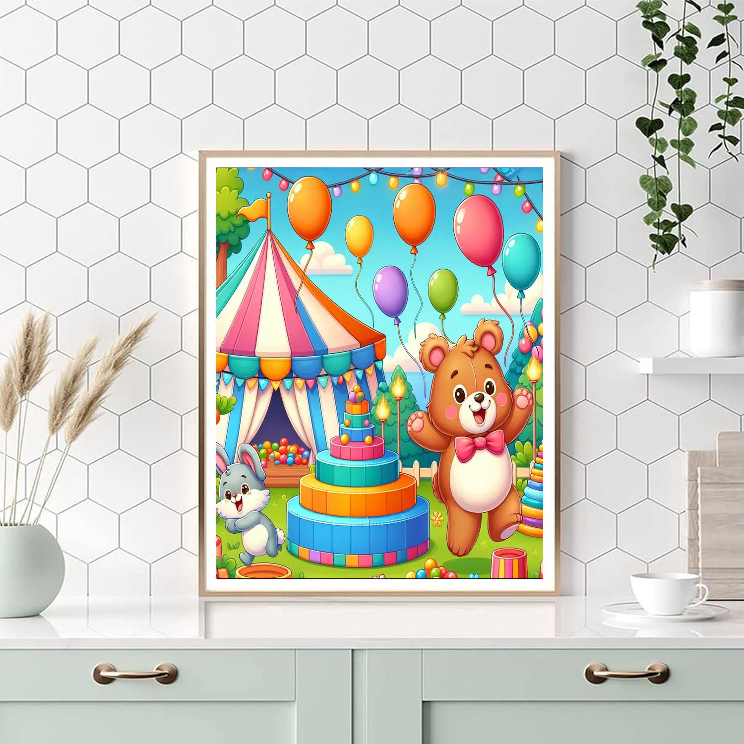Cute Critters Carnival Painting Number Kit