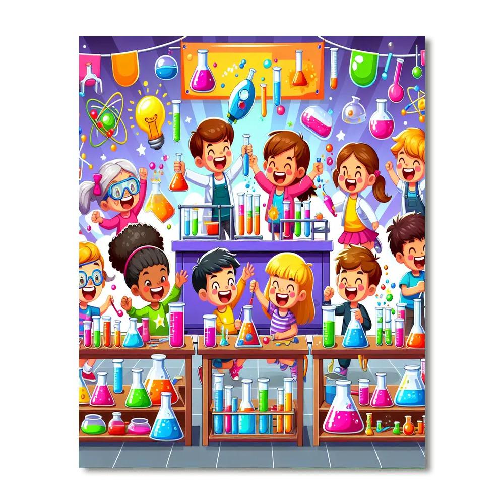 Super Cool Science Lab Number Painting