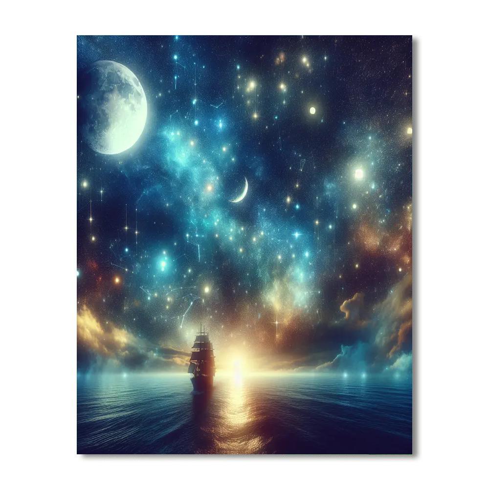 Celestial Sea Voyage Painting By Numbers Kit