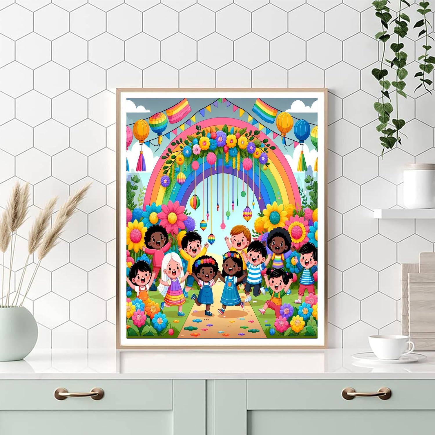 Rainbow Garden Fiesta Painting By Numbers Kit