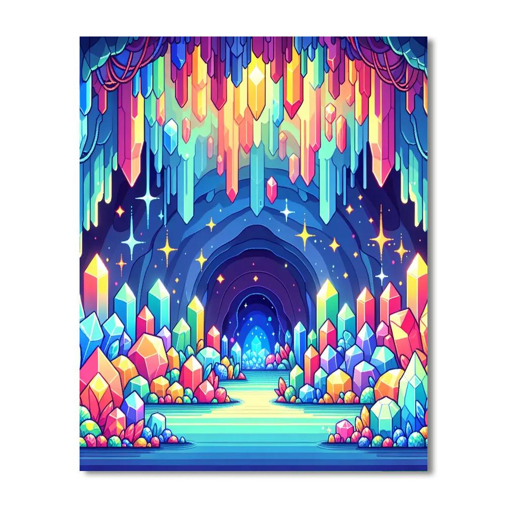 Magical Crystal Cave Painting Number Kit
