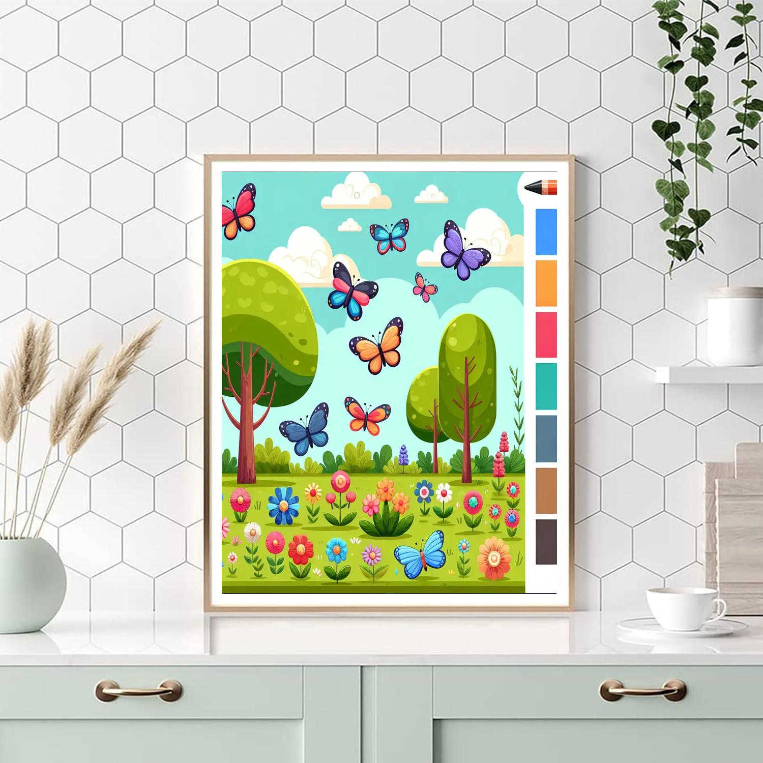 Garden Butterfly Safari Painting By Numbers Kit
