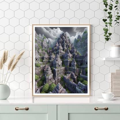 Ancient Ruins Mystery Number Painting