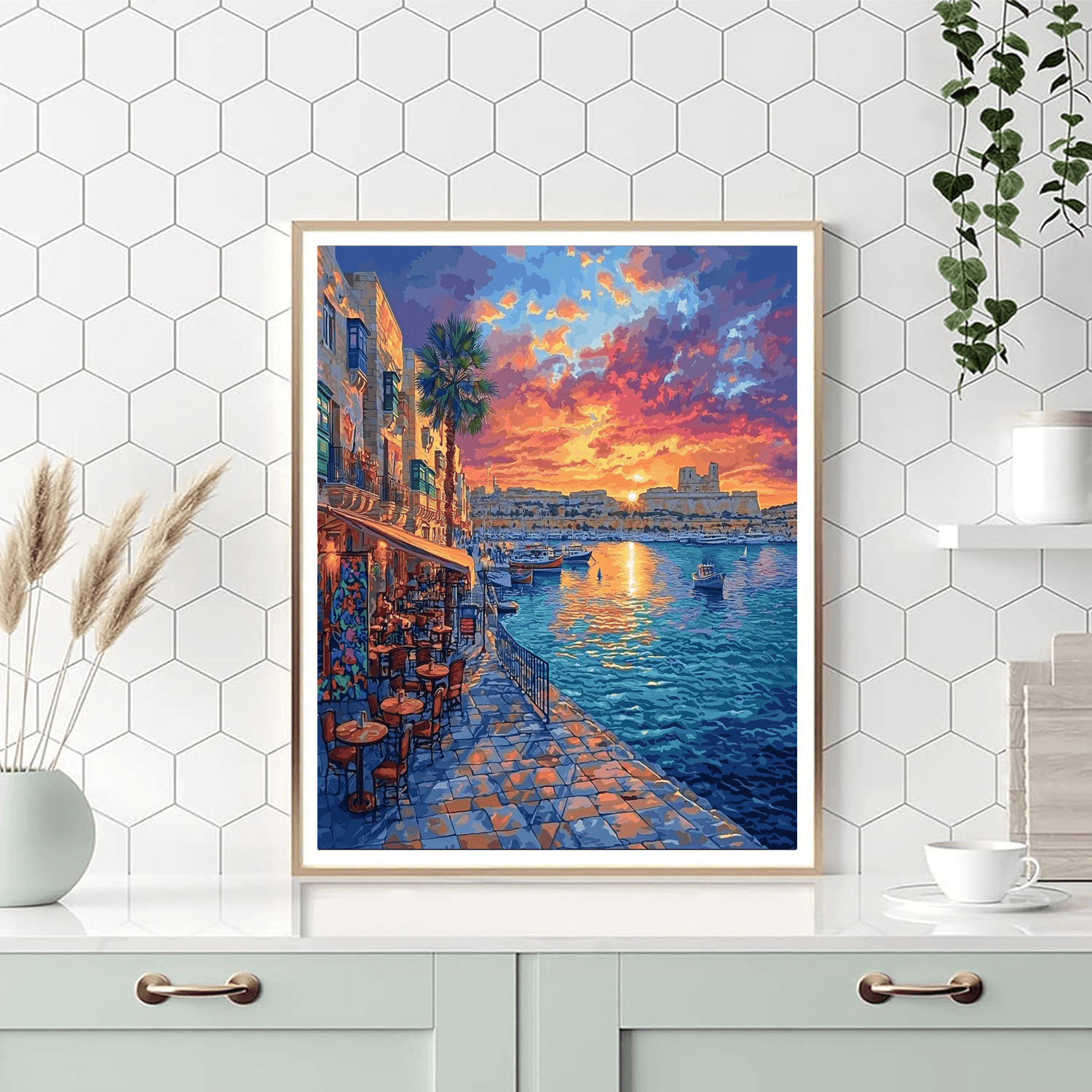 Kalkara Waterfront DIY Paint By Numbers