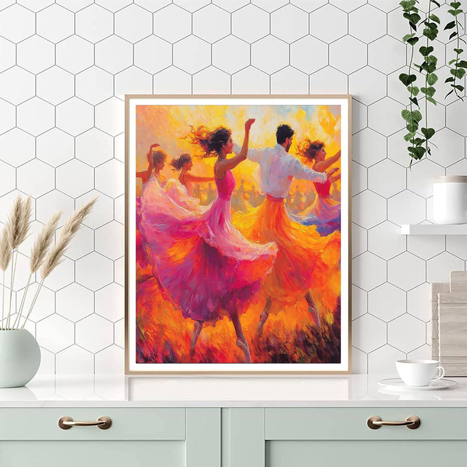 Edgar Degas Inspired Energetic Dance  Paint By Numbers