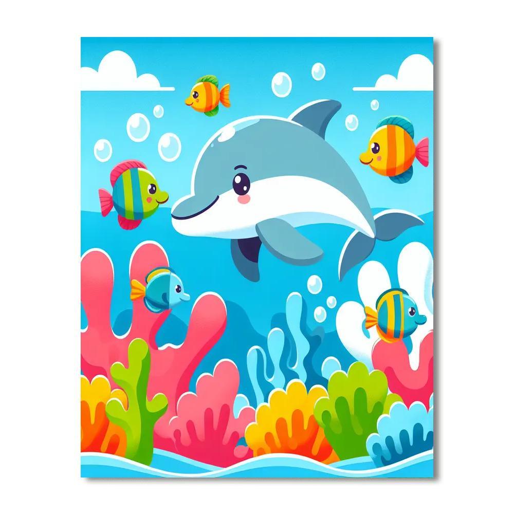 Friendly Sea Creature Exploration Painting By Numbers Kit