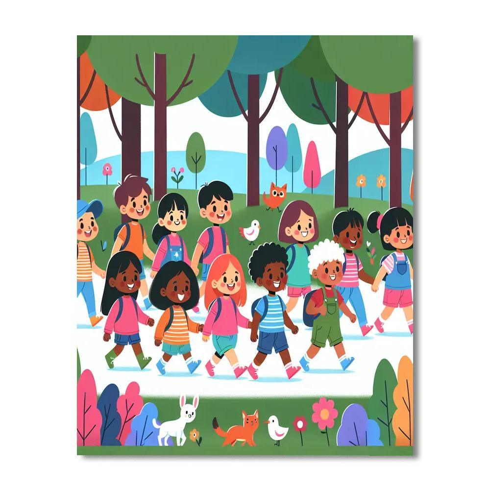 Charming Nature Hike Numbered Painting Kits