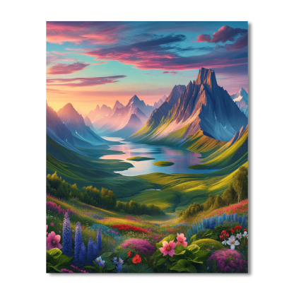 Enchanting Mountain Escape Paint By Numbers