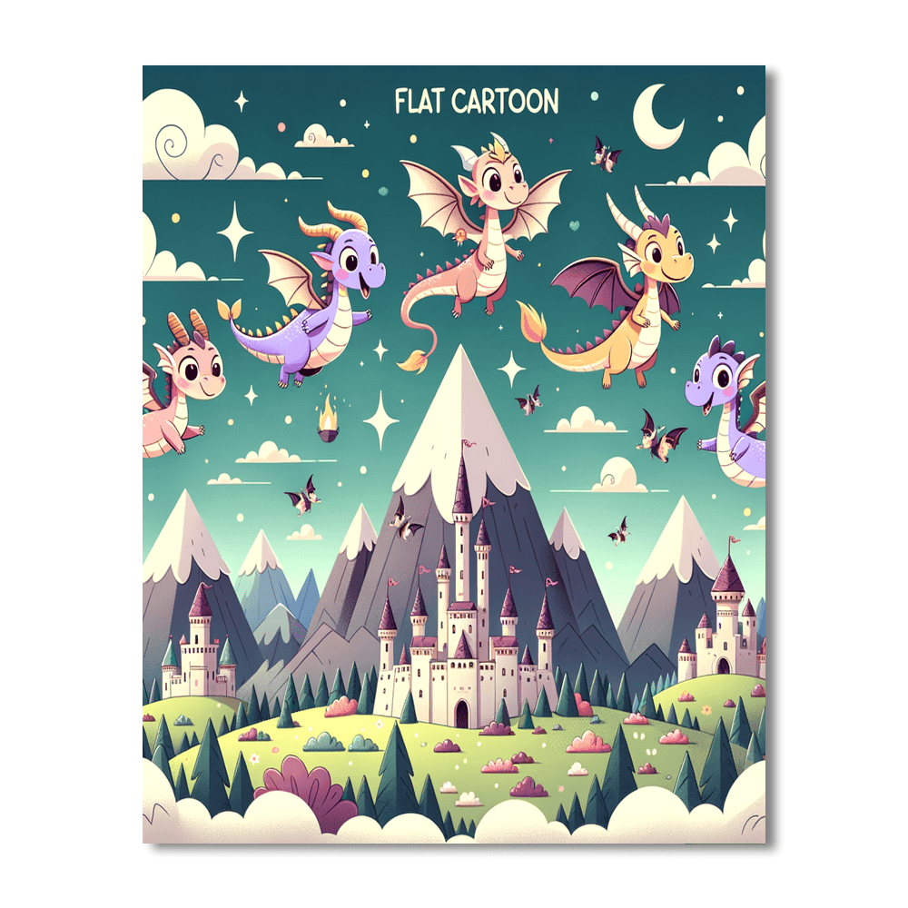 Magical Dragon Land Numbered Painting Kits