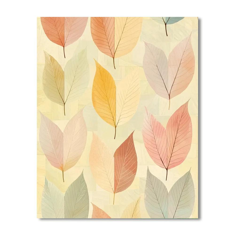 Leonardo Da Vinci Inspired A Mosaic Of Leaves  Paint By Number