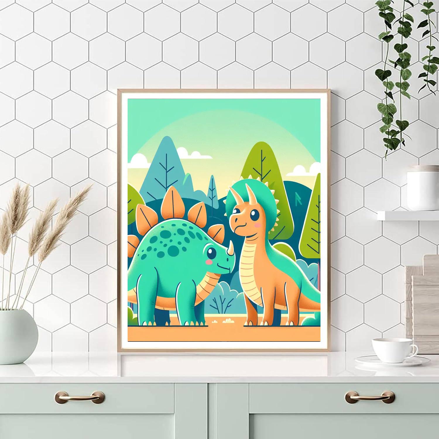 Dino Discovery Trail Number Painting