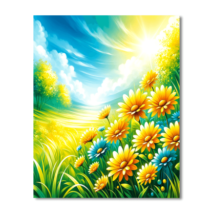 Happy Daisies In Bloom Numbered Painting Kits