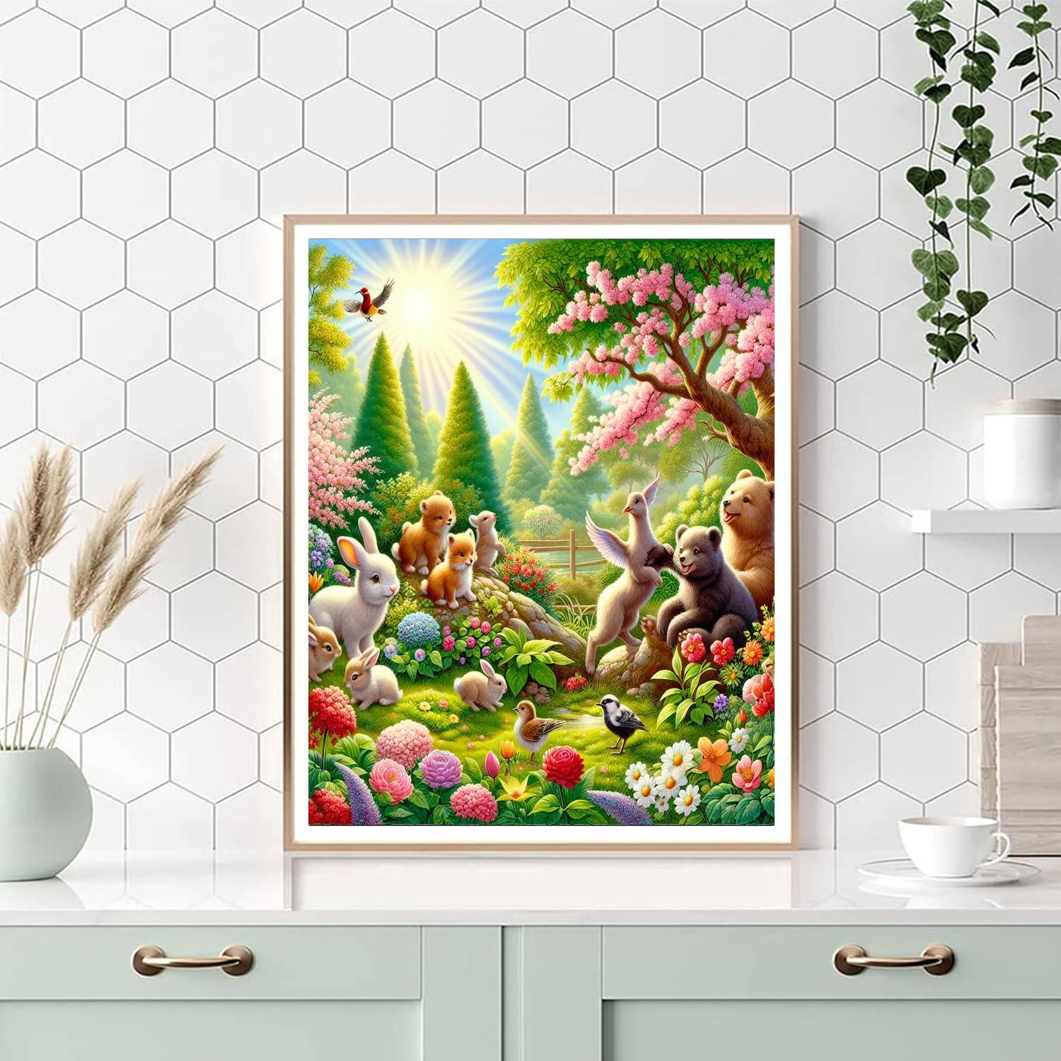 Colorful Animal Friends Numbered Painting Kits