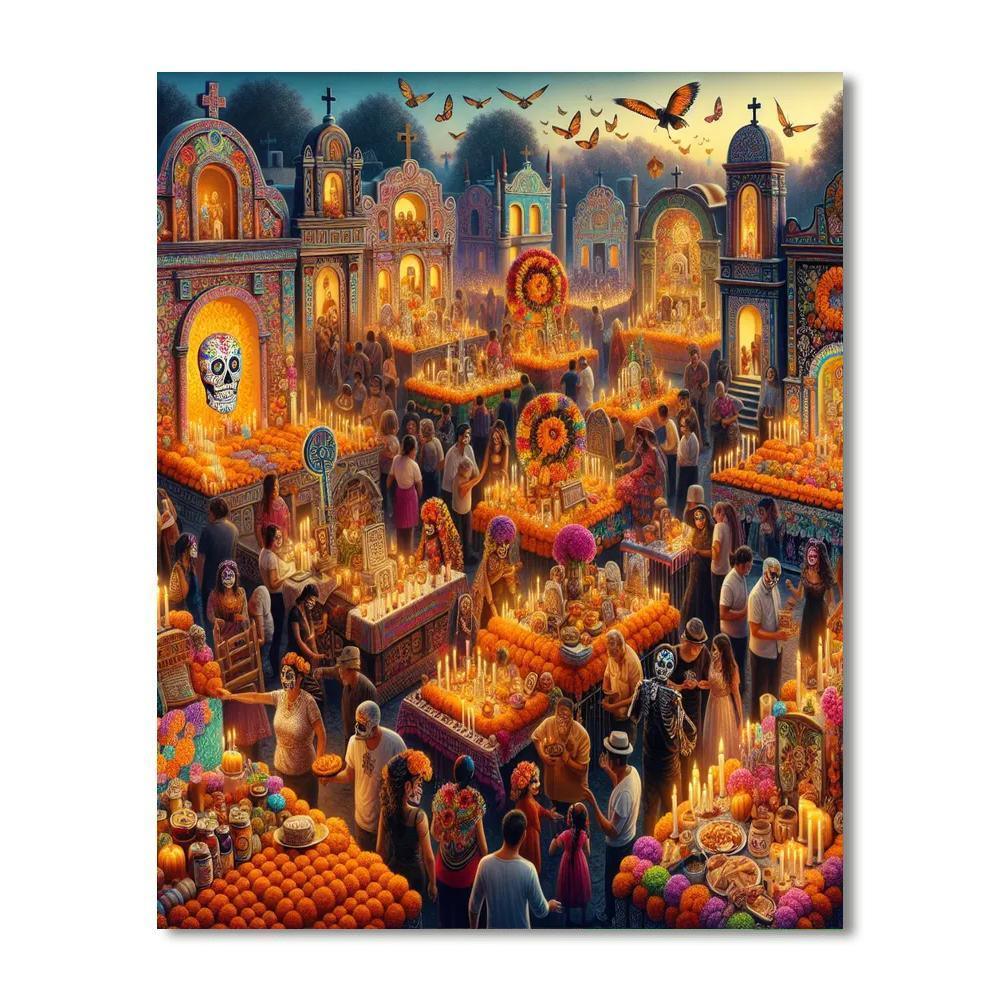 Dia De Los Muertos Festival - Oaxaca Paint By Numbers Art
