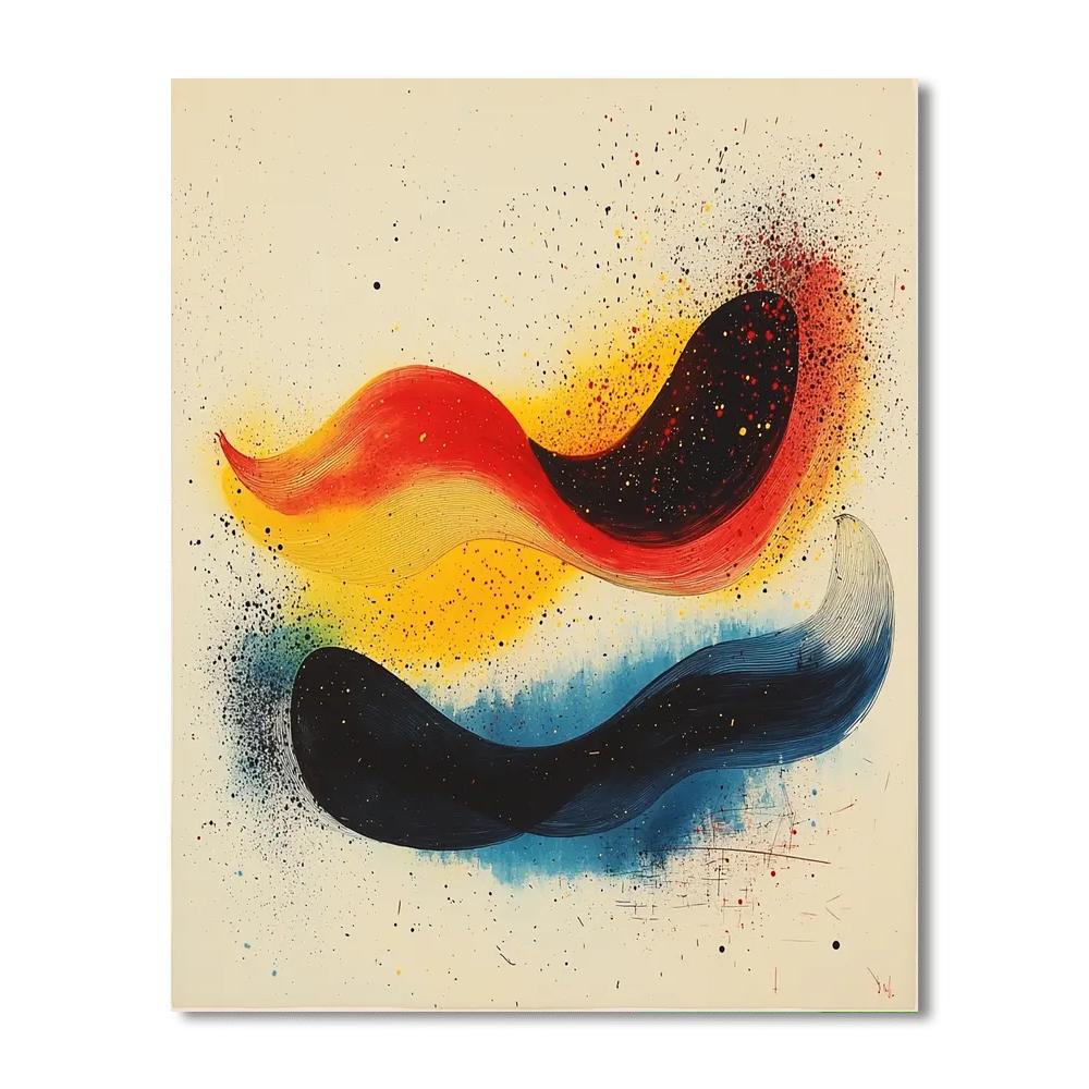 Joan Miró Inspired Organic Imaginings  Painting Number Kit