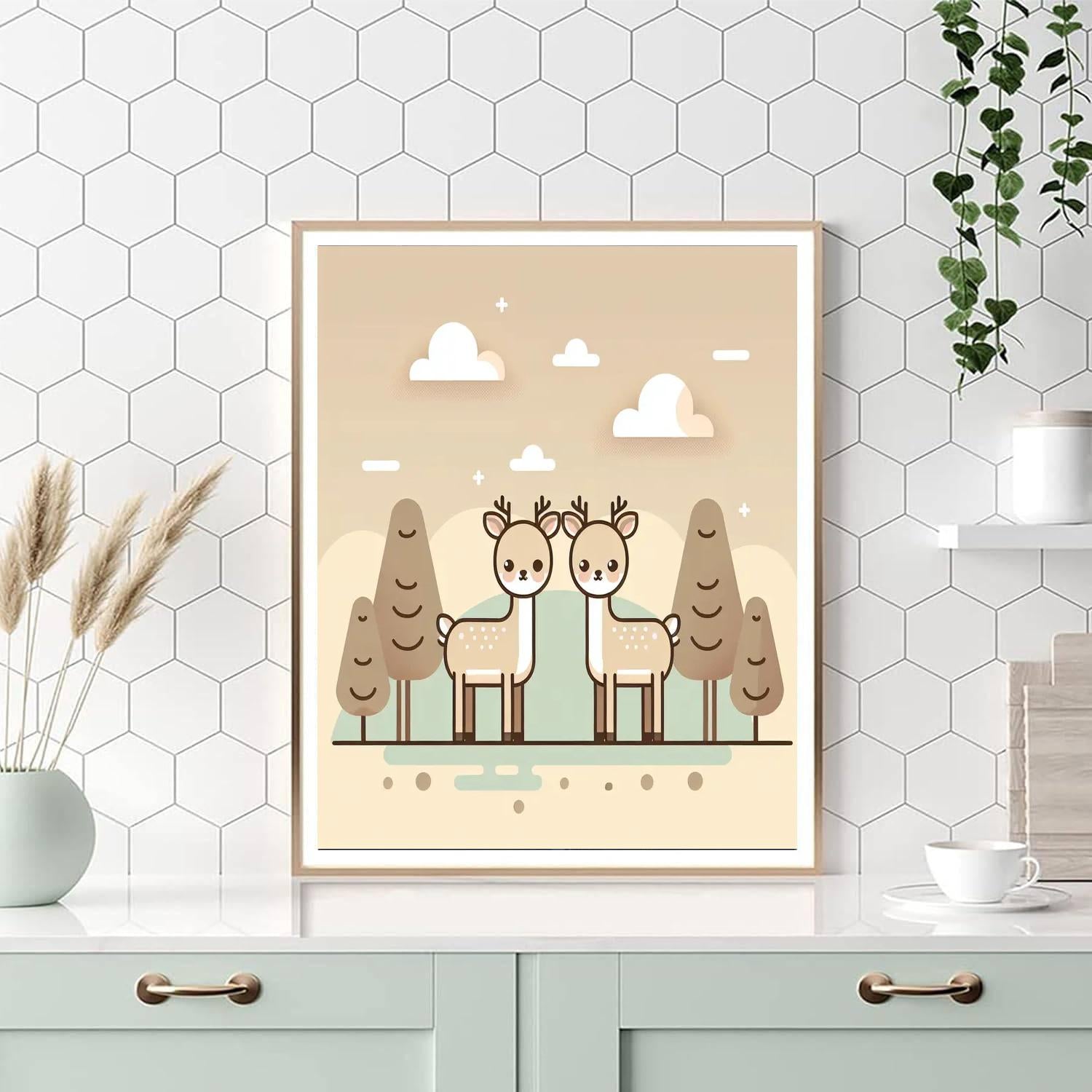 Forest Deer Friendship Paint By Numbers Kits