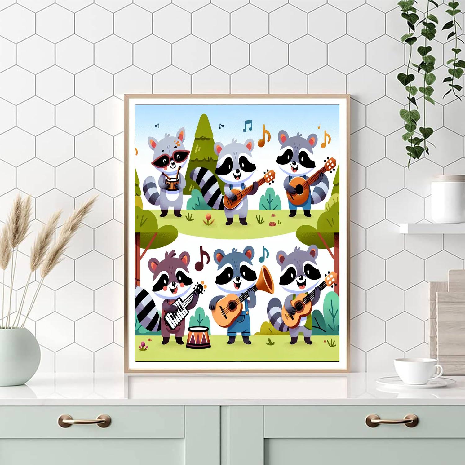 Joyful Animal Orchestra Paint By Numbers Art
