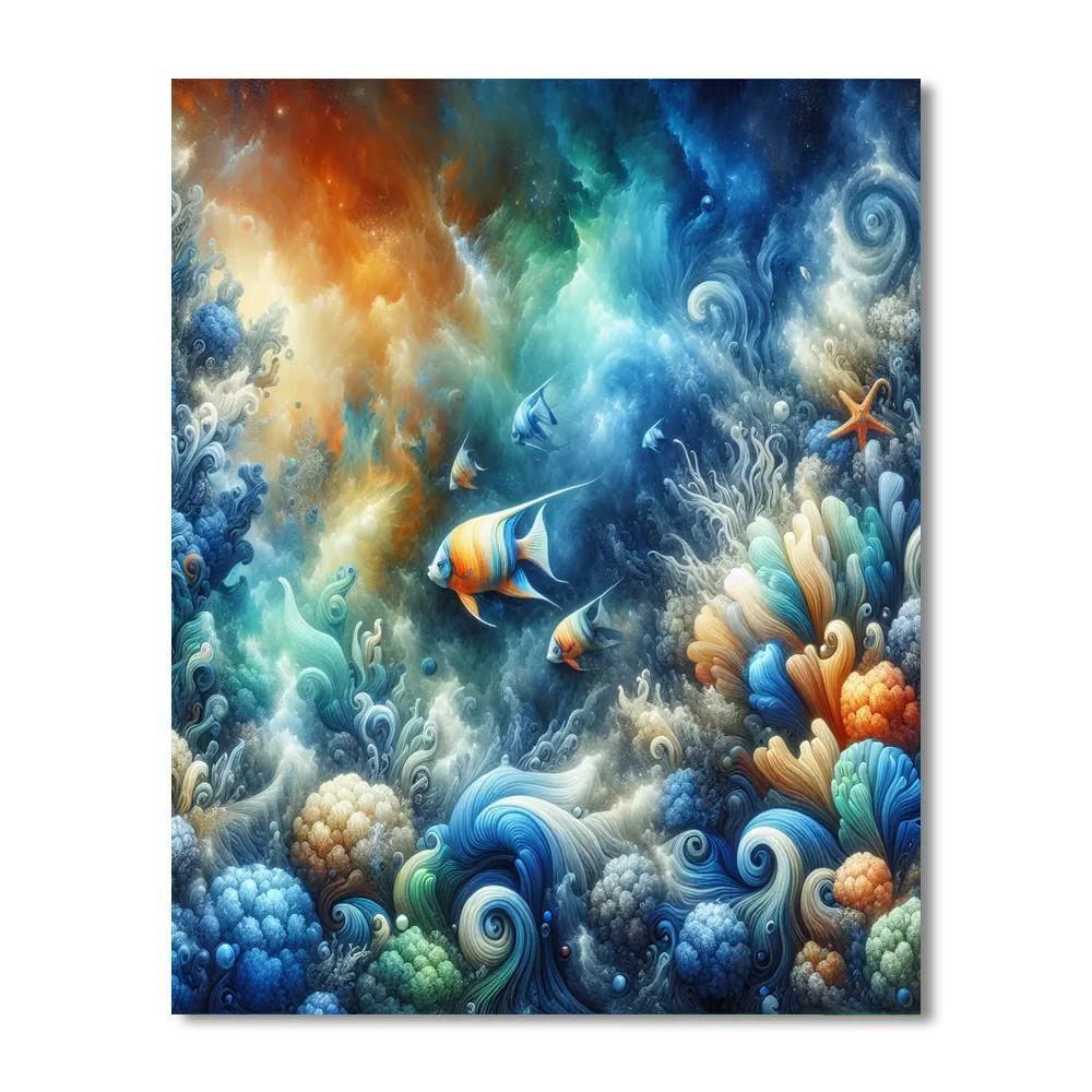 Dreamy Coral Reef Vista Paint By Numbers Art