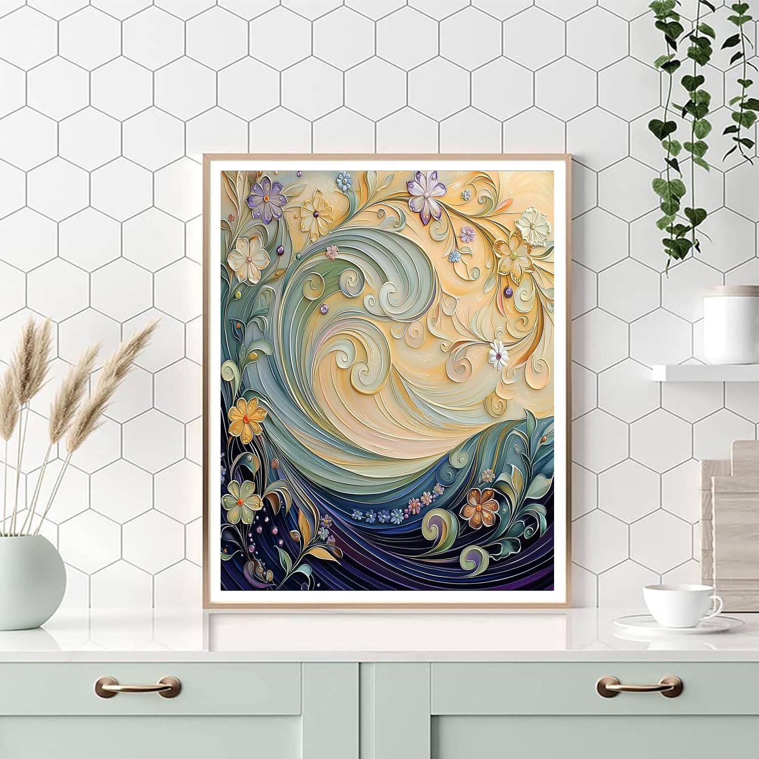Alphonse Mucha Inspired Waves Of Whimsy  Painting Number Kit