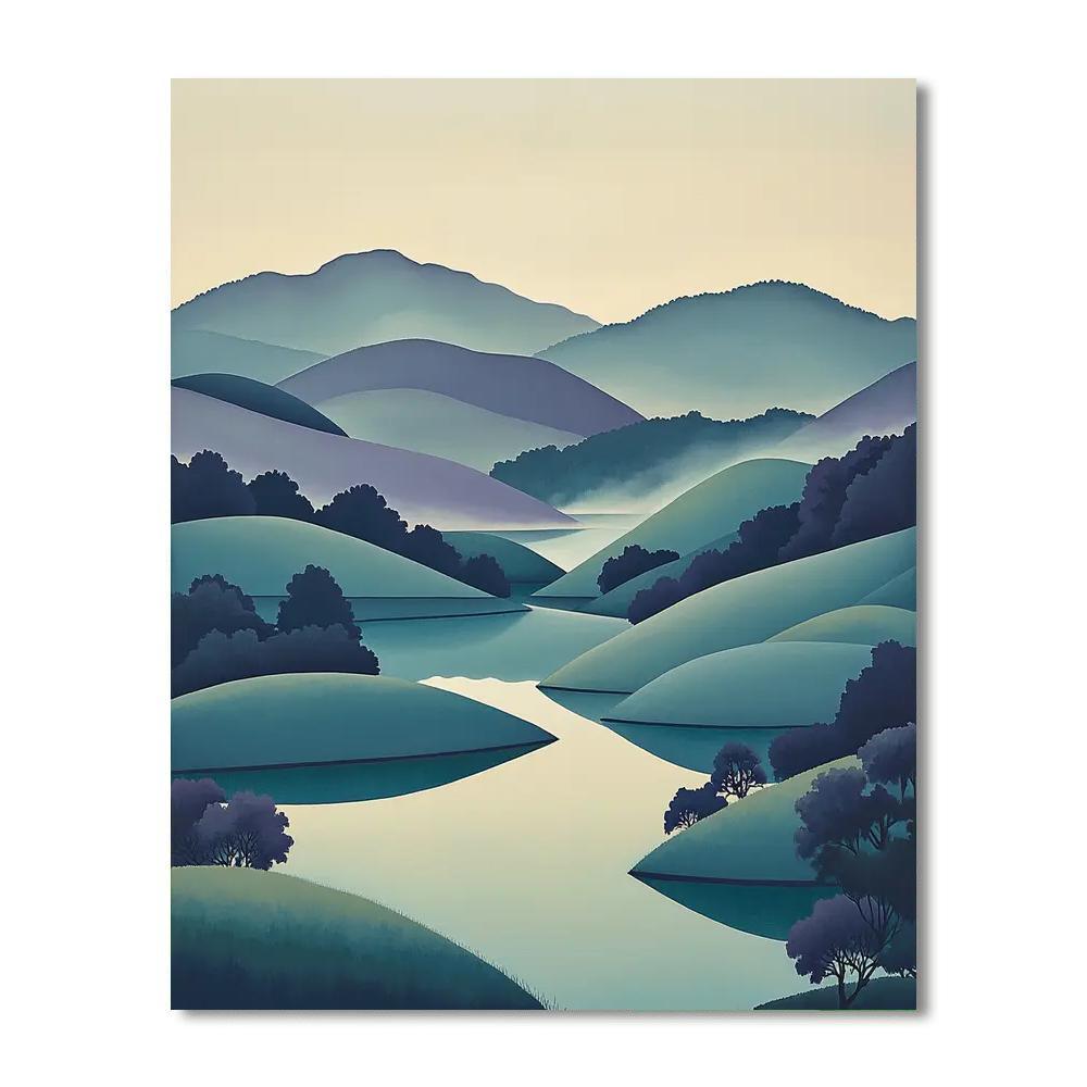 Utagawa Hiroshige Inspired Whispers Of The Evening Mist  Paint By Number