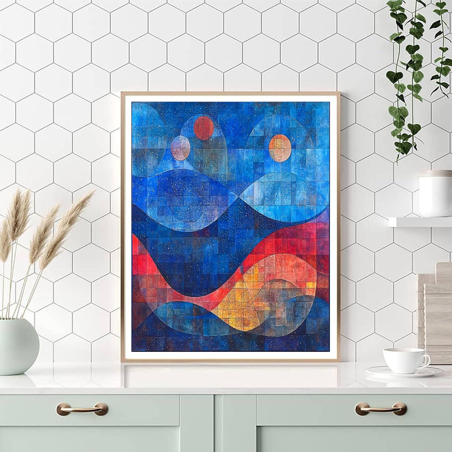 Paul Klee Inspired Celestial Abstractions  Painting Number Kit