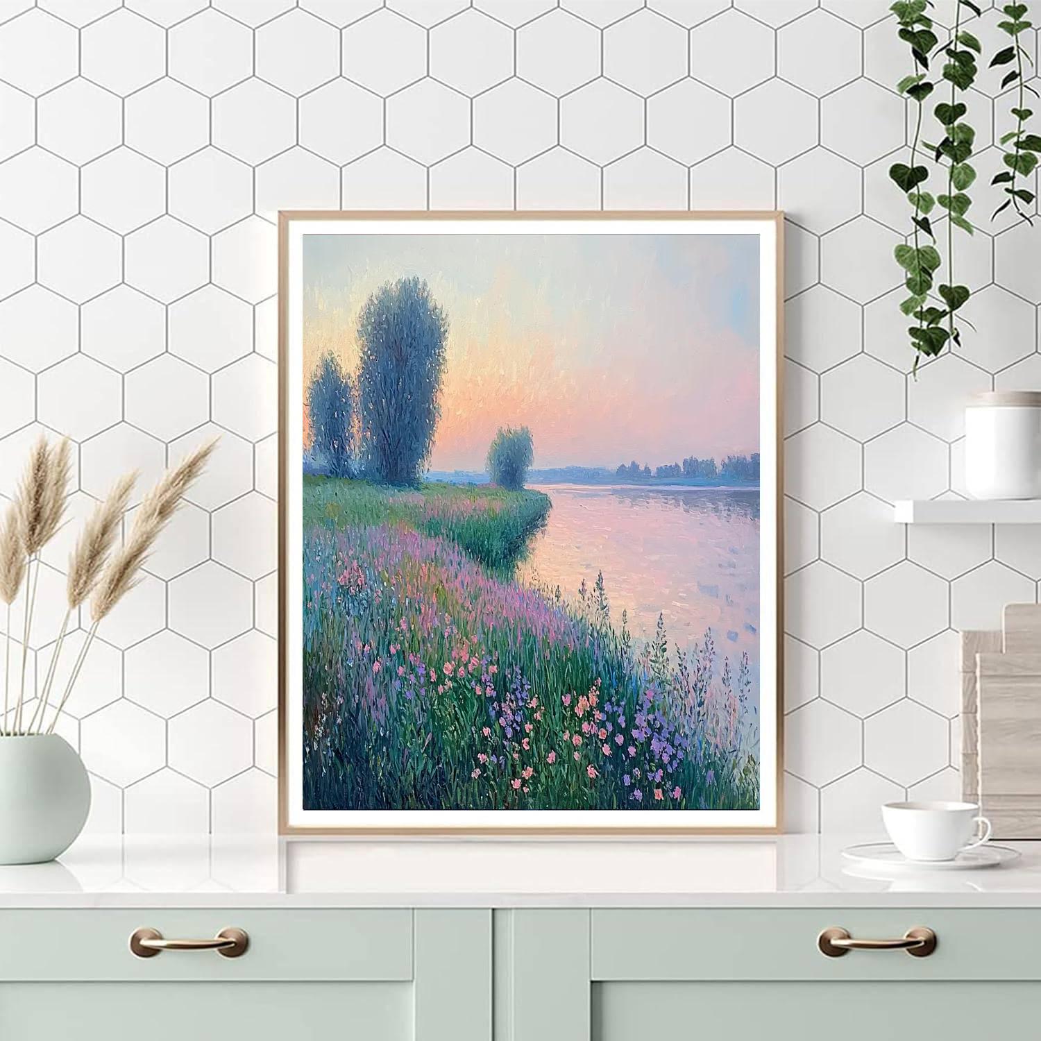 Claude Monet Inspired Twilight Meadow  Paint By Numbers