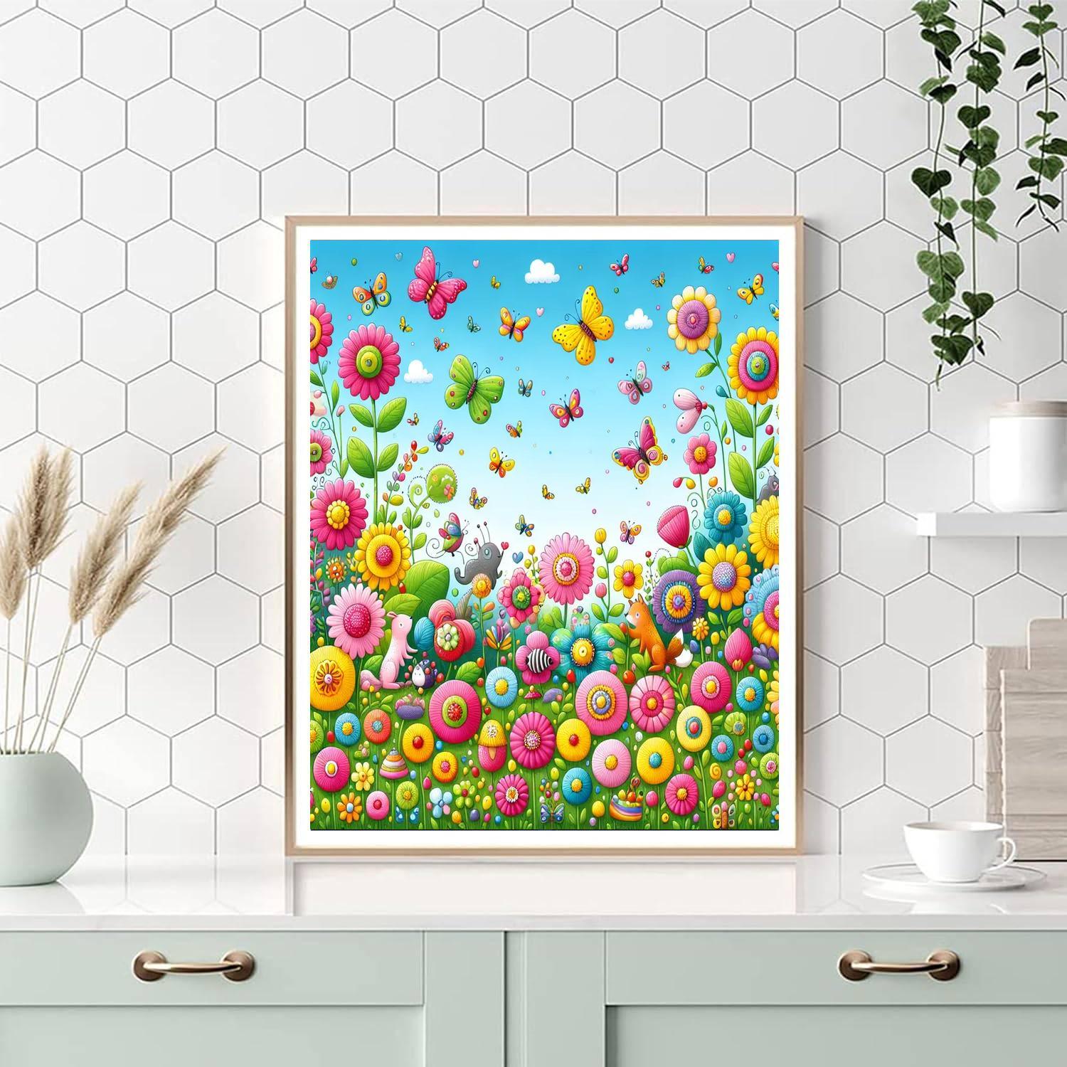Whimsical Flower Wonderland Paint By Numbers