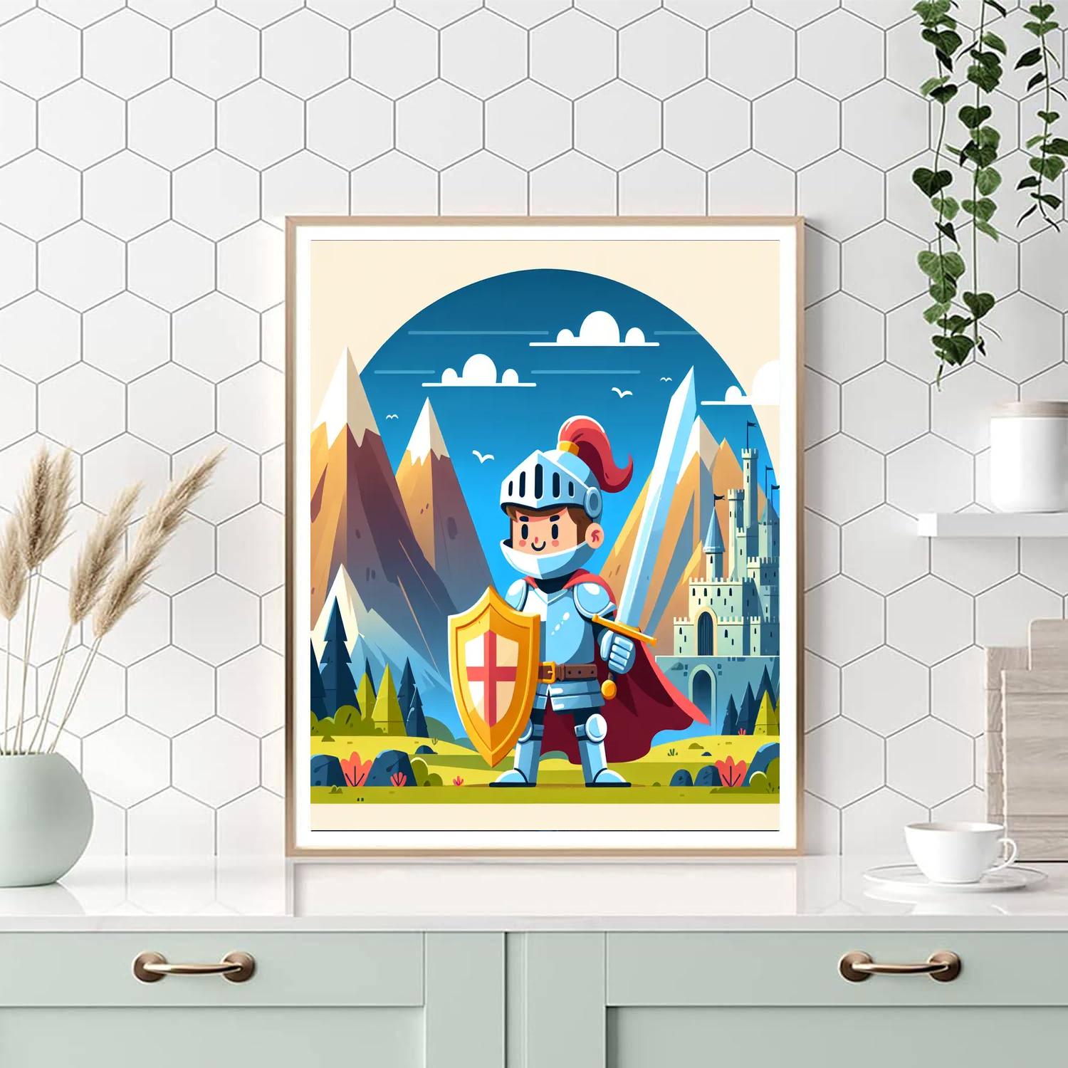 Knight's Courageous Tale Painting By Numbers Kit
