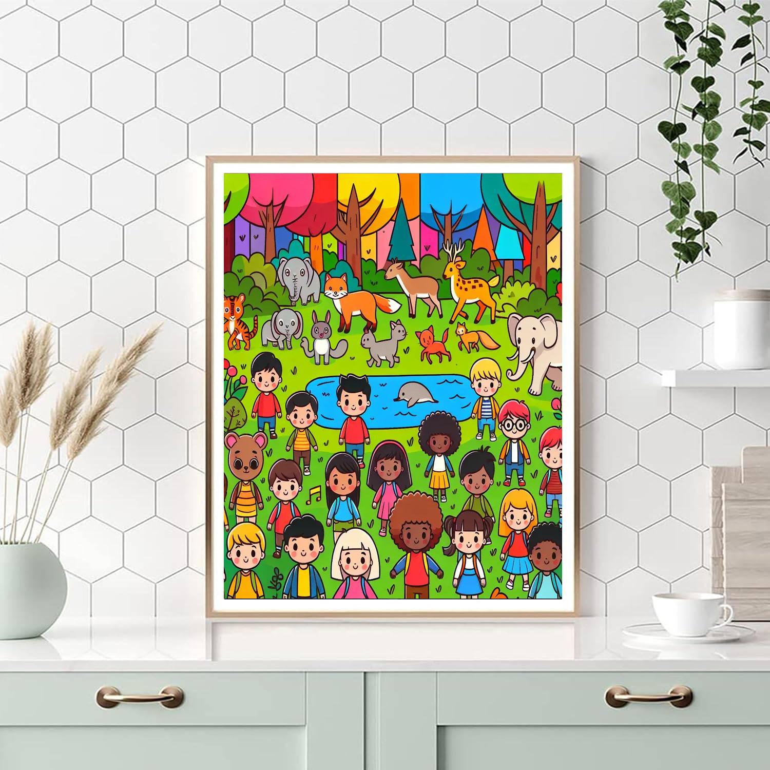 Forest Adventure With Friends Paint By Color