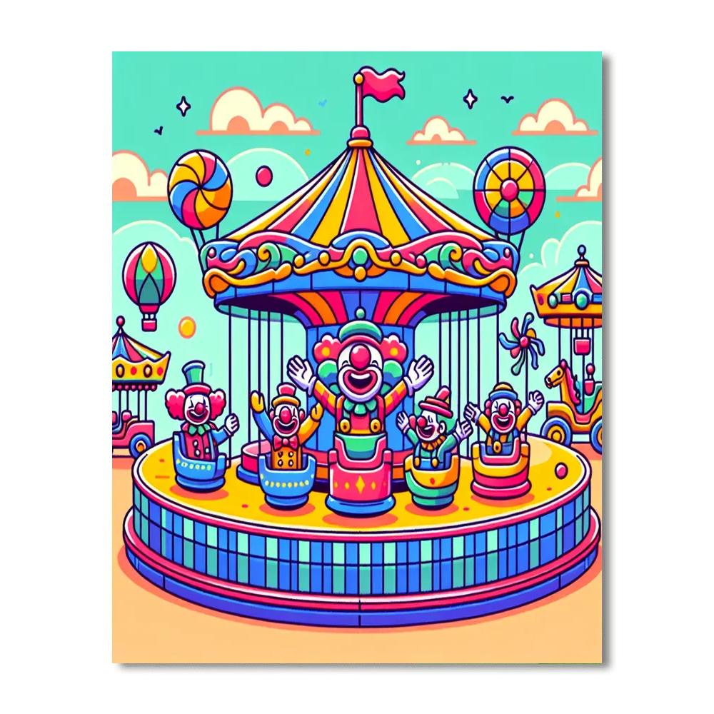 Funky Funfair Number Painting